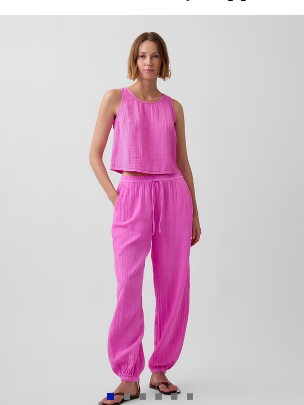 GAP Pink Drawstring Jogger Pants